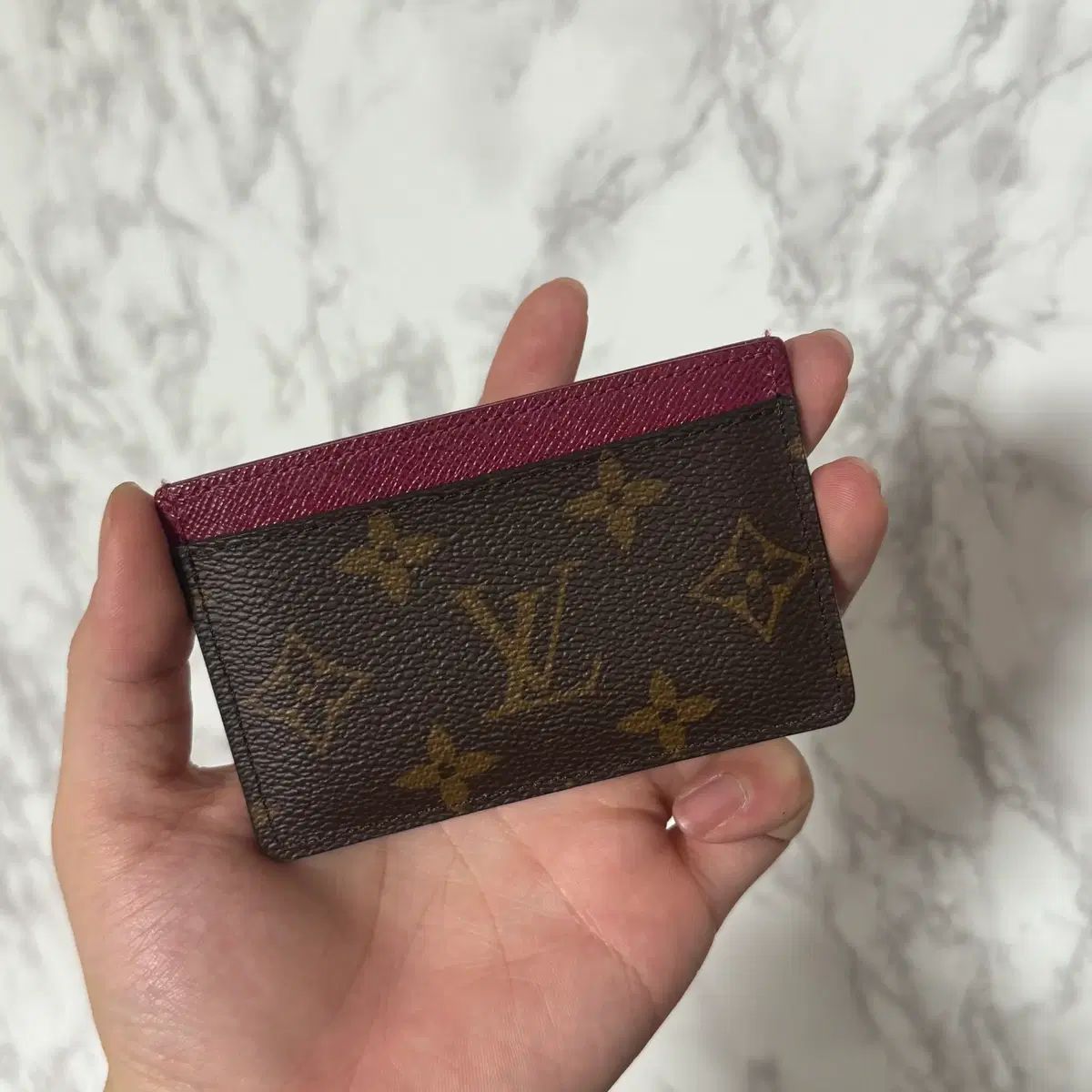 A級 Louis Vuitton ルイヴィトン フューシャ モノグラム カード 