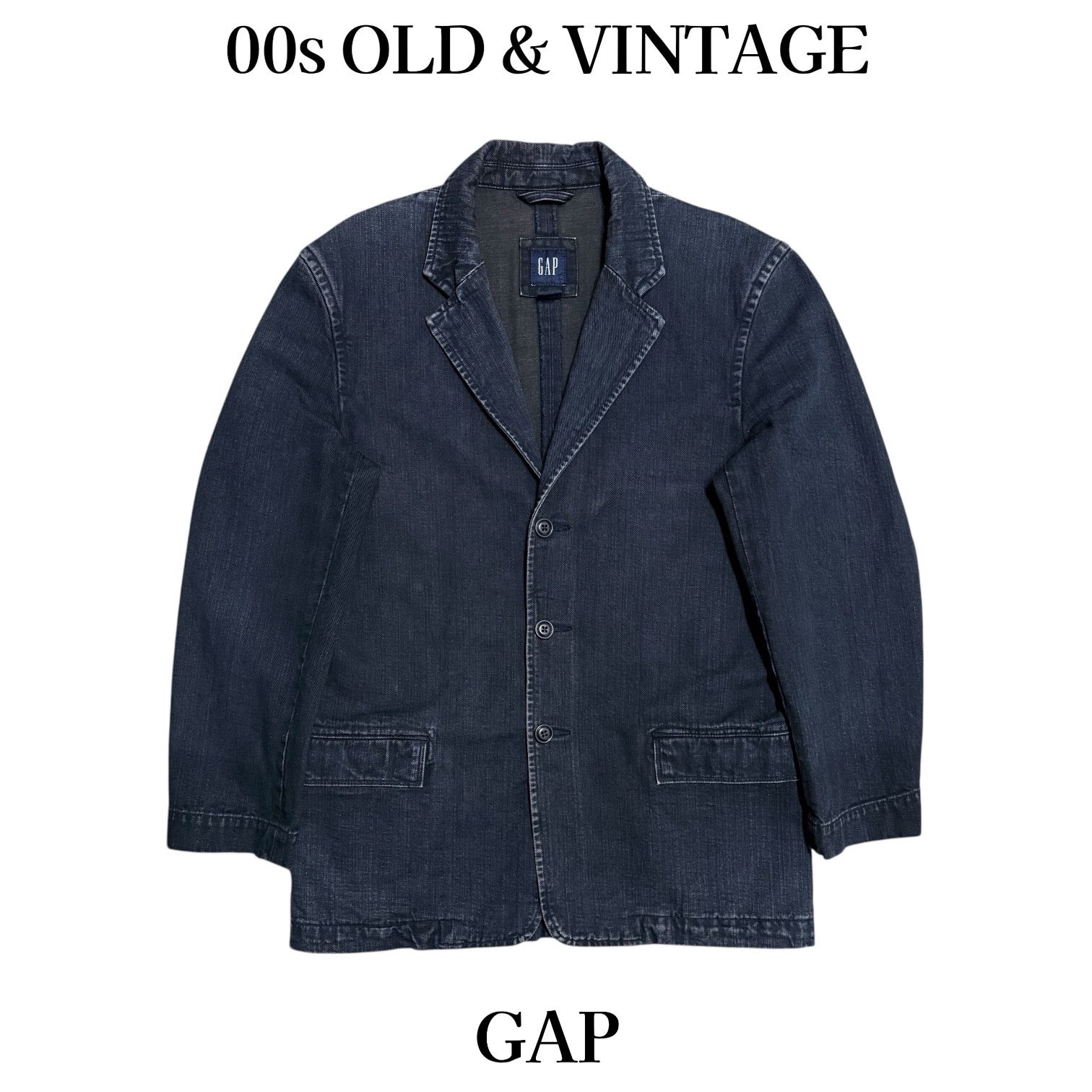 古着 00s OLD GAP オールド ギャップ デニム テーラード 古着 00s OLD GAP オールド ギャップ デニム テーラード