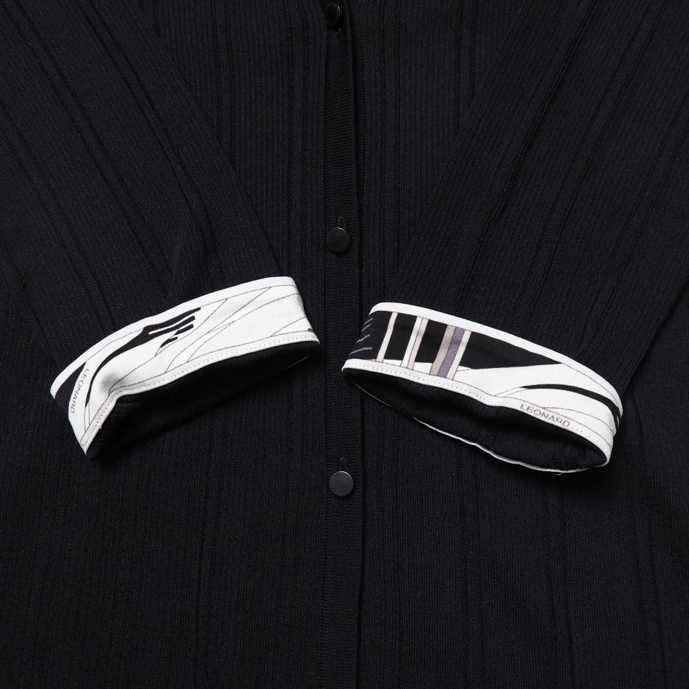 LEONARD レオナール カーディガン サイズ40 ロングニットカーディガン