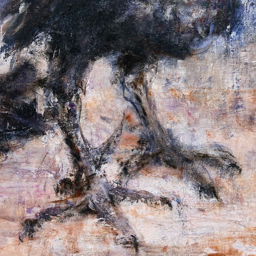 真作】【WISH】成川雄一「軍鶏」油彩 20号 大作 キャンバスのみ 荒ぶる