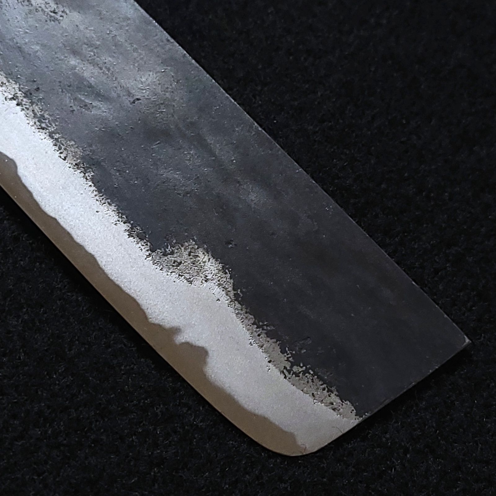  青紙スーパー 黒打 菜切包丁 165㎜ G 9393 月光作 1点物 菜切り包丁 包丁 ナイフ