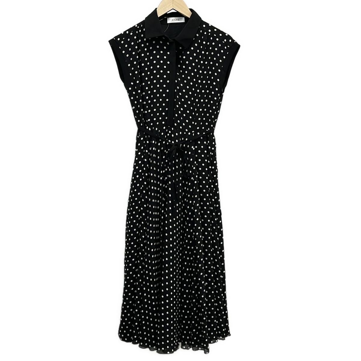 JENNE(ジェンヌ) ワンピース サイズL レディース美品 - 黒×白  