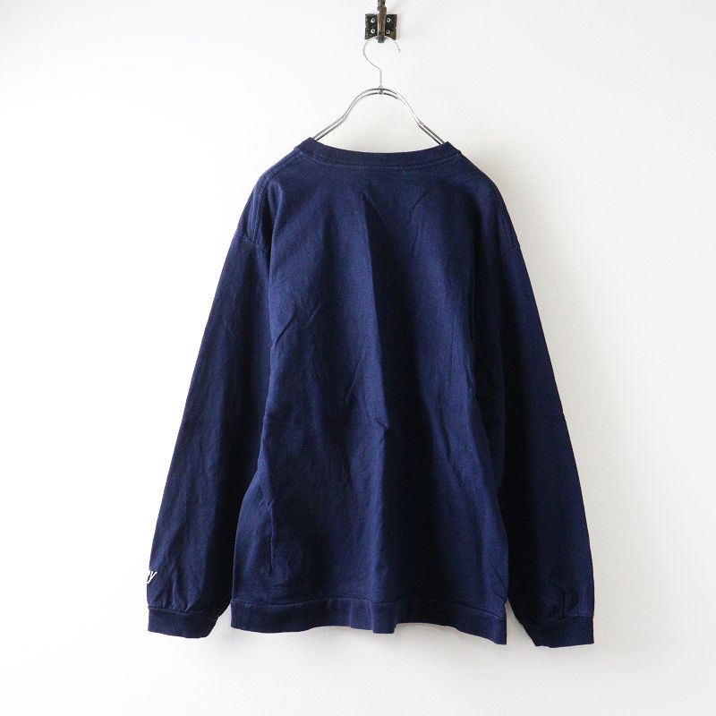 アメリカーナ AMERICANA CLUB ビッグシルエット 長袖Tシャツ ネイビー