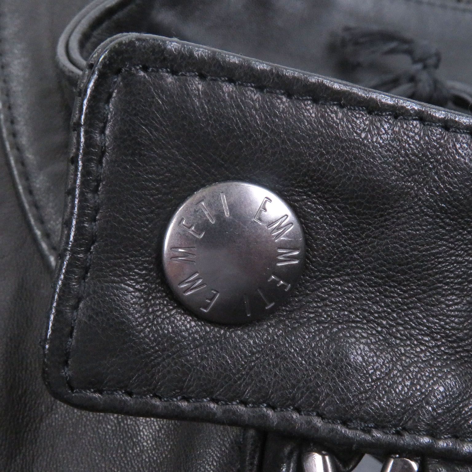極美品□EMMETI エンメティ ラムスキン JURI ナッパレザー シングル