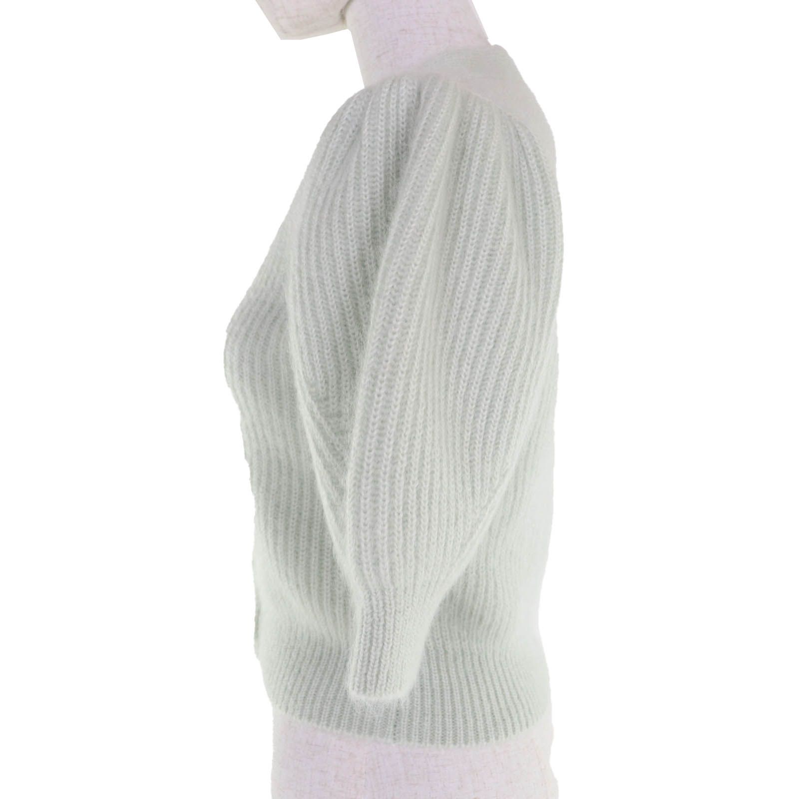 極美品☆CELINE セリーヌ 2A60X377N モヘア シルク ショートスリーブ  