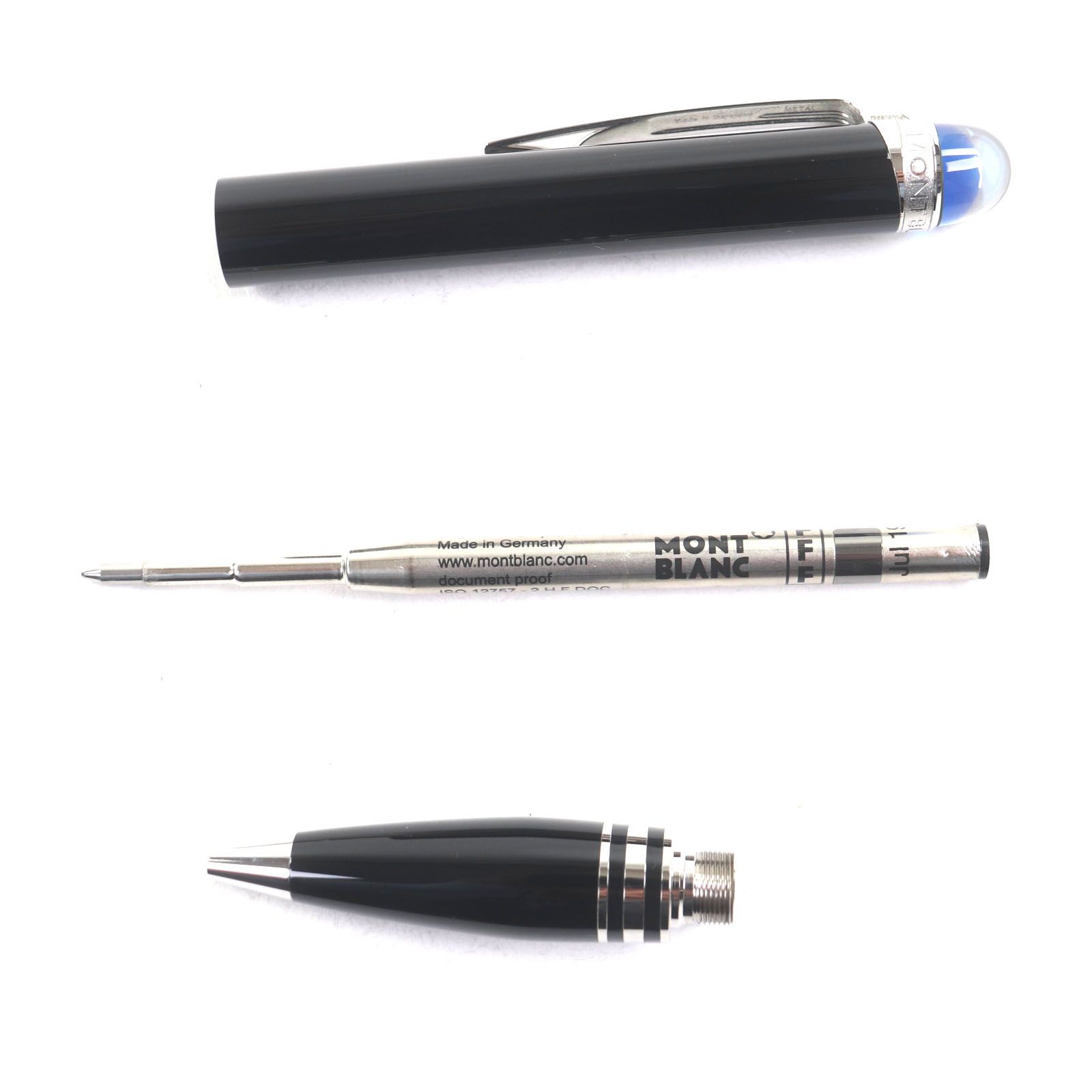 極美品▼MONTBLANC モンブラン スターウォーカー プレシャスレジン ホワイトスター ツイスト式 ボールペン ブラック シルバー ドイツ製 メンズ 極美品▽MONTBLANC モンブラン スターウォーカー プレシャスレジン