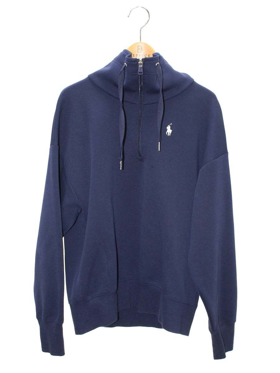 ラルフローレン　スエット ポロラルフローレン スウェット XS ネイビー ハーフジップ ロゴ ワン