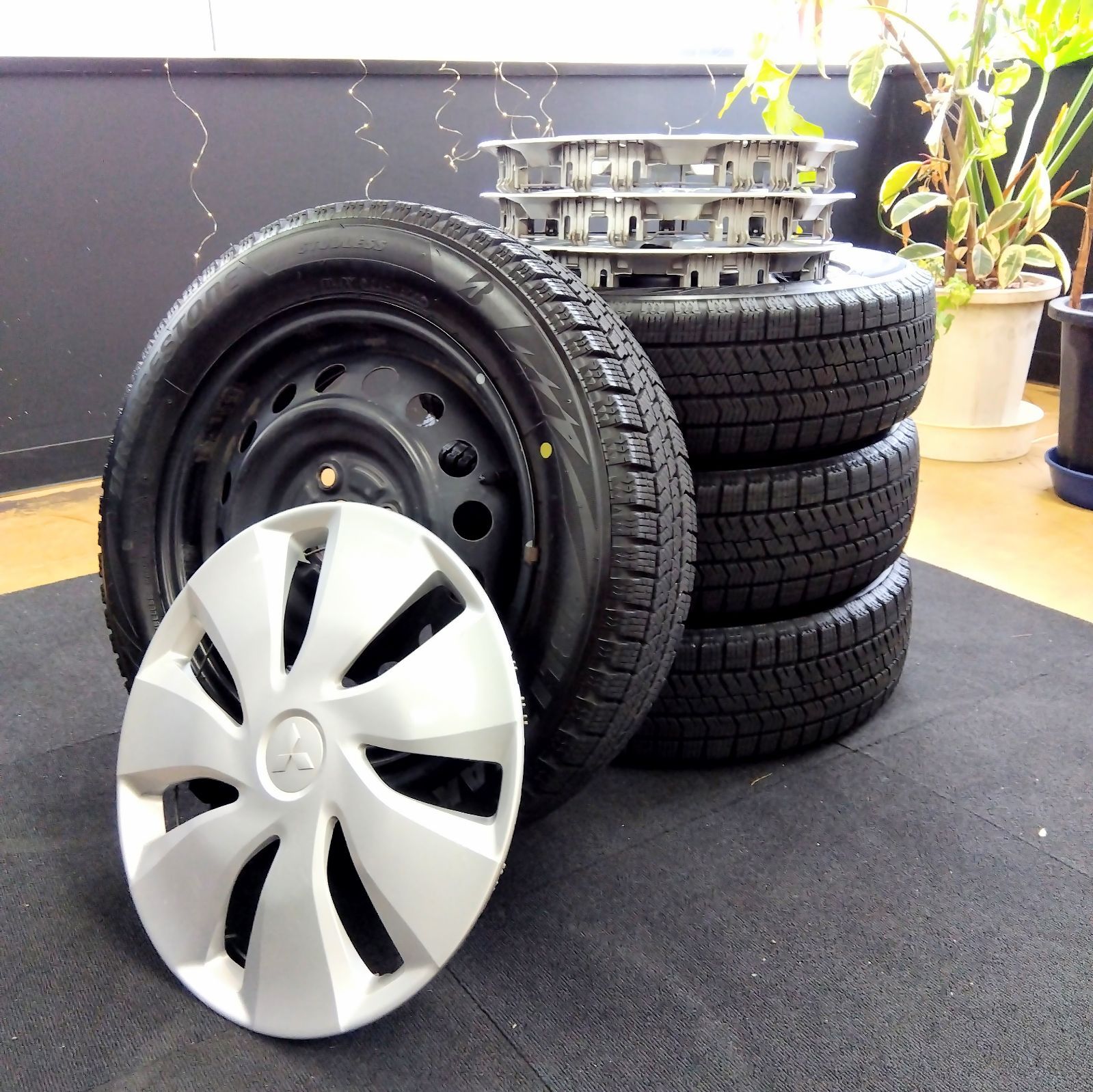 送料無料】【14×4.5J+46】【155/65R14】中古 スタッドレスタイヤ 