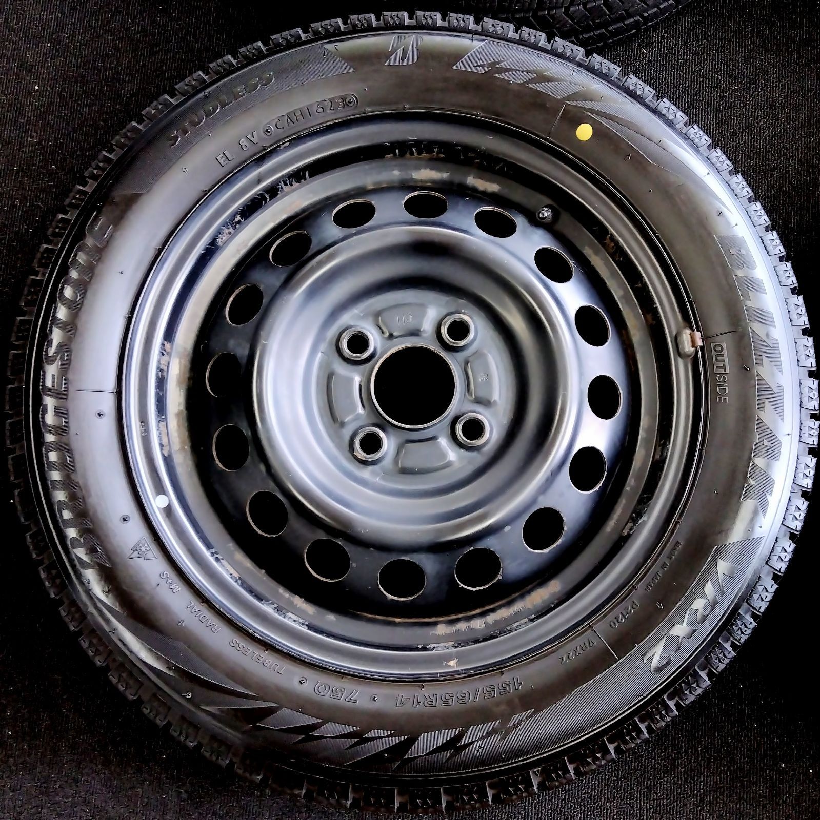 送料無料】【14×4.5J+46】【155/65R14】中古 スタッドレスタイヤ 