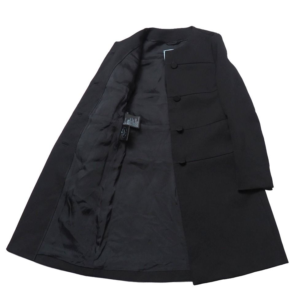 PRADA プラダ コート サイズ38 ノーカラーコート ブランド古着【中古
