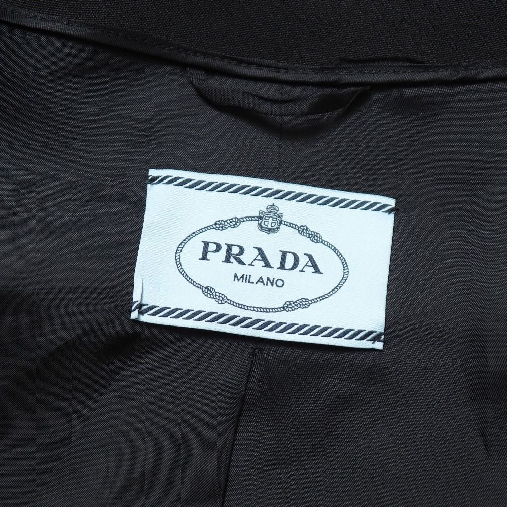 PRADA プラダ コート サイズ38 ノーカラーコート ブランド古着【中古