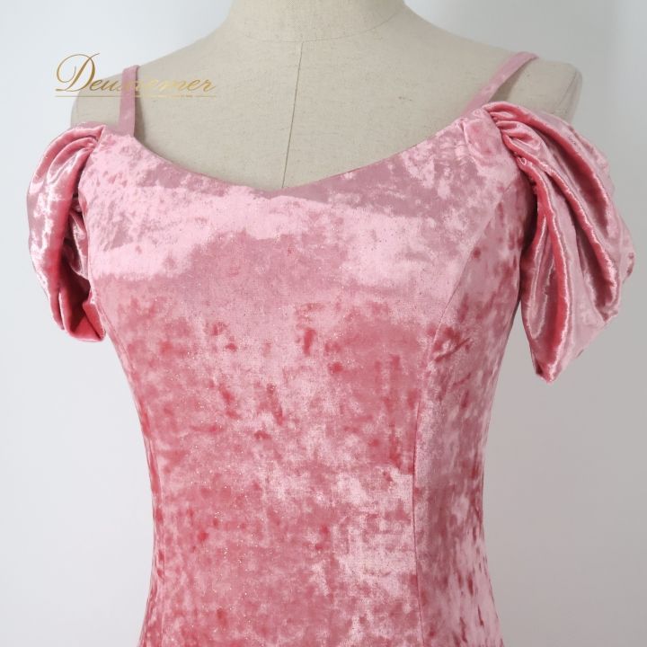 【フラダンス衣装】ピンク ワンピース ドレス 刺繍 光沢 キラキラ 華やか フラダンス 衣装 ワンピース ドレス ピンク系 u'ino! ハワイ製 ベロア