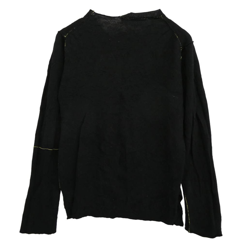【2010AW】ヨウジヤマモトプールオム モヘア混 ウールニット ブラック Yohji Yamamoto POUR HOMME ヨウジヤマモトプールオム 17AW HK-K15-186