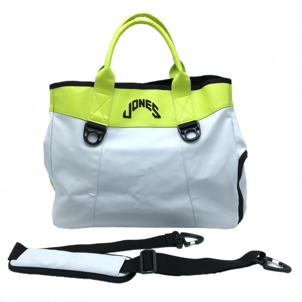 ビームスゴルフ JONES ボストンバッグ 白 イエロー シューズ収納可 ショルダーストラップ付 ジョーンズ ゴルフ BEAMS GOLF