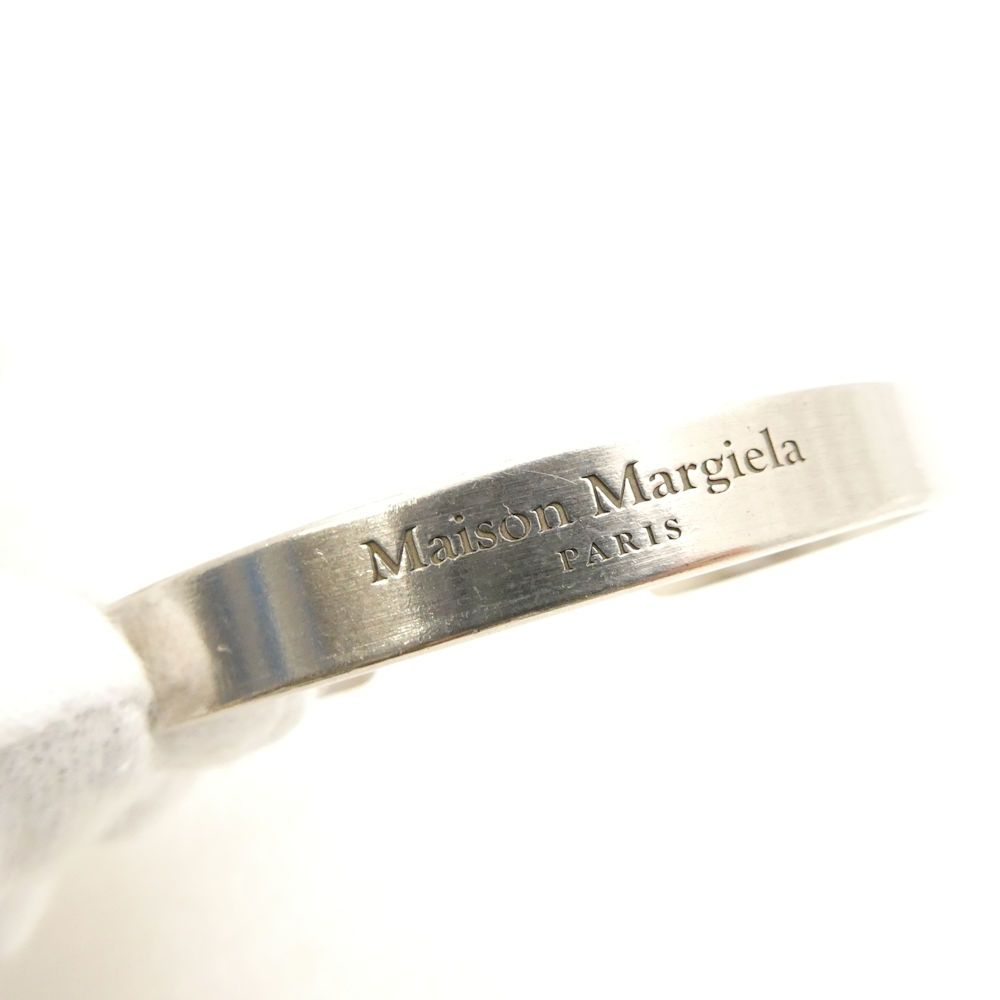 美品 Maison Margiela メゾンマルジェラ SM1UY0027 S12894 LOGO BANGLE