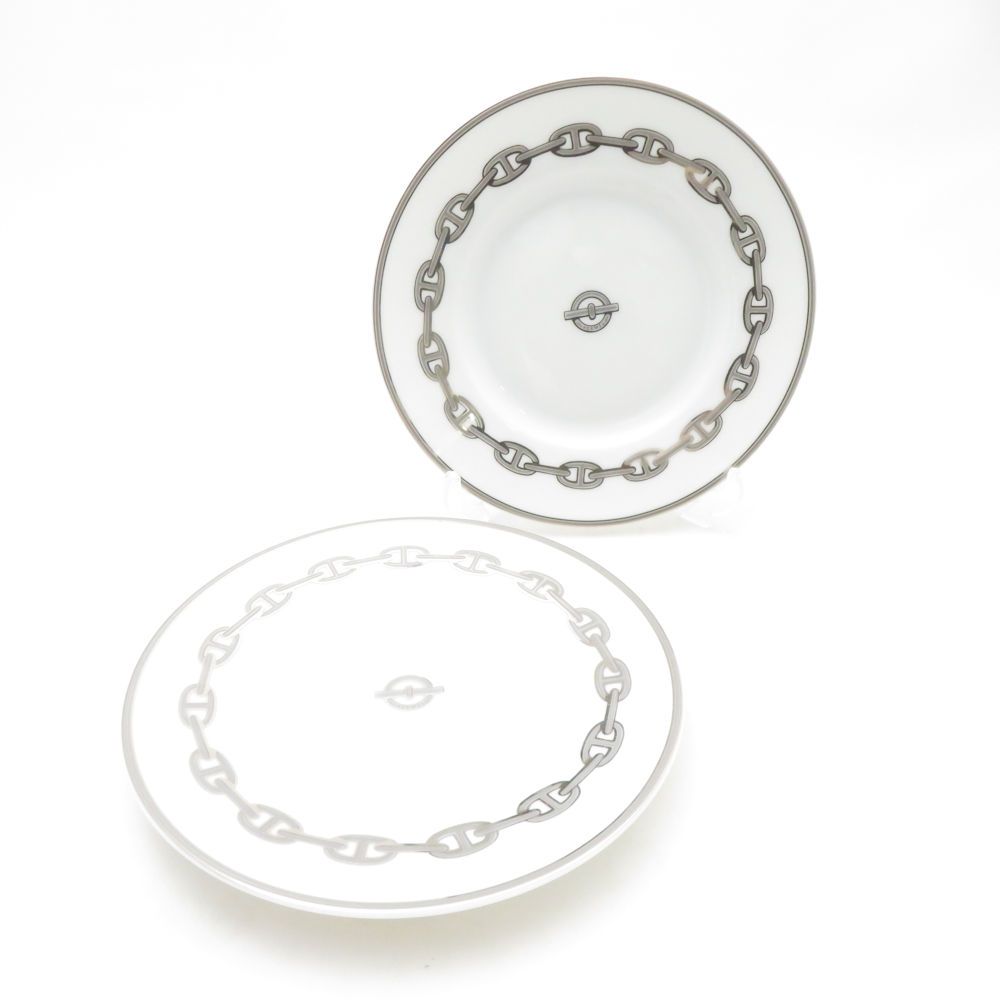 ♥ HERMES エルメス シェーヌダンクル 中皿 ペア 16 cmプレート パン ケーキ デザート