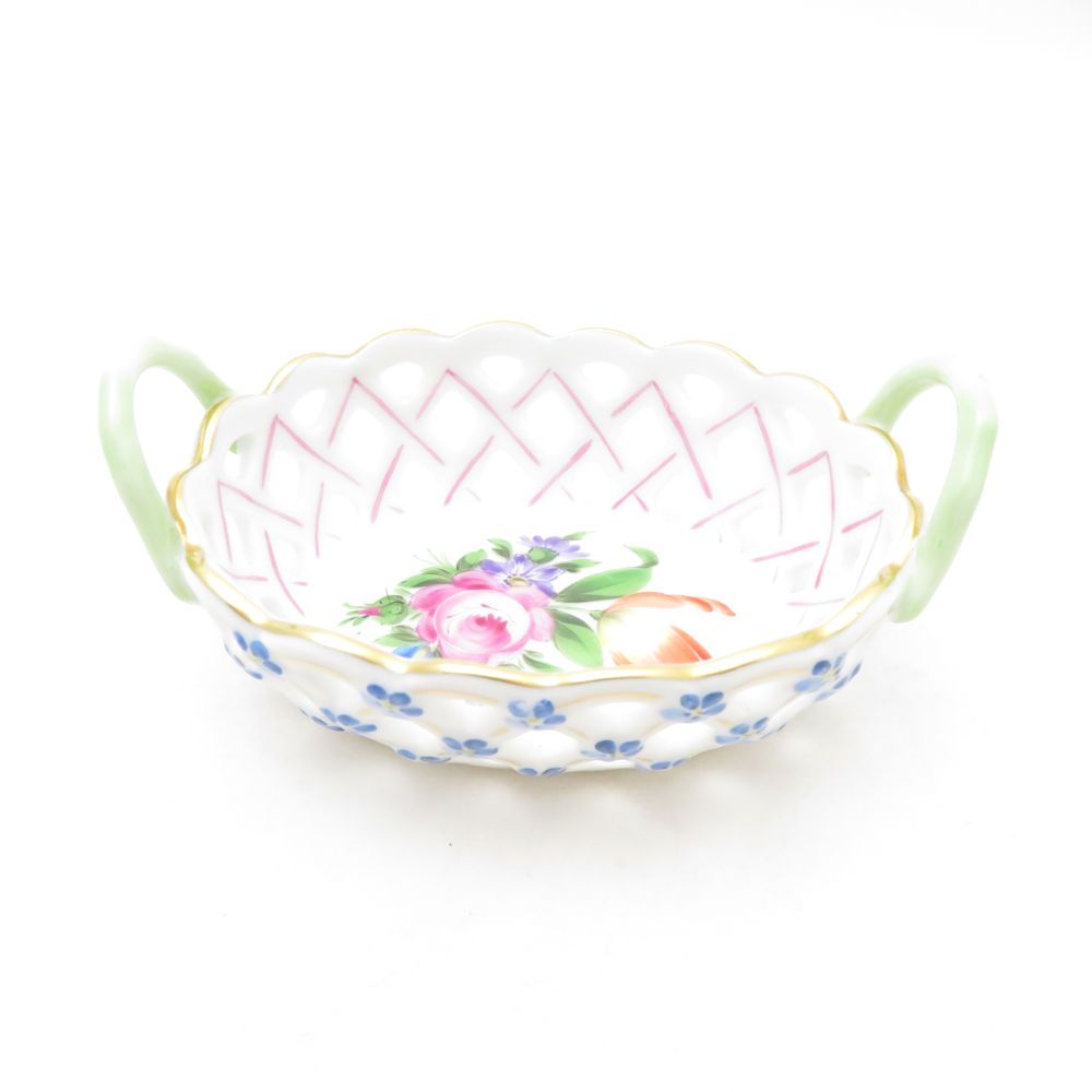 ＨＥＲＥＮＤヘレンド チューリップの花束 小物入れ 美品 Herend ヘレンド チューリップの花束 ミニ バスケット 1点