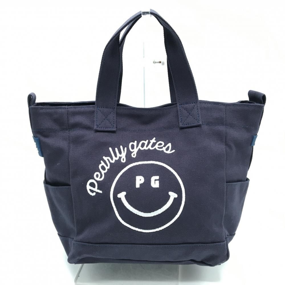 超美品】パーリーゲイツ カートバッグ ネイビー×白 ニコちゃん