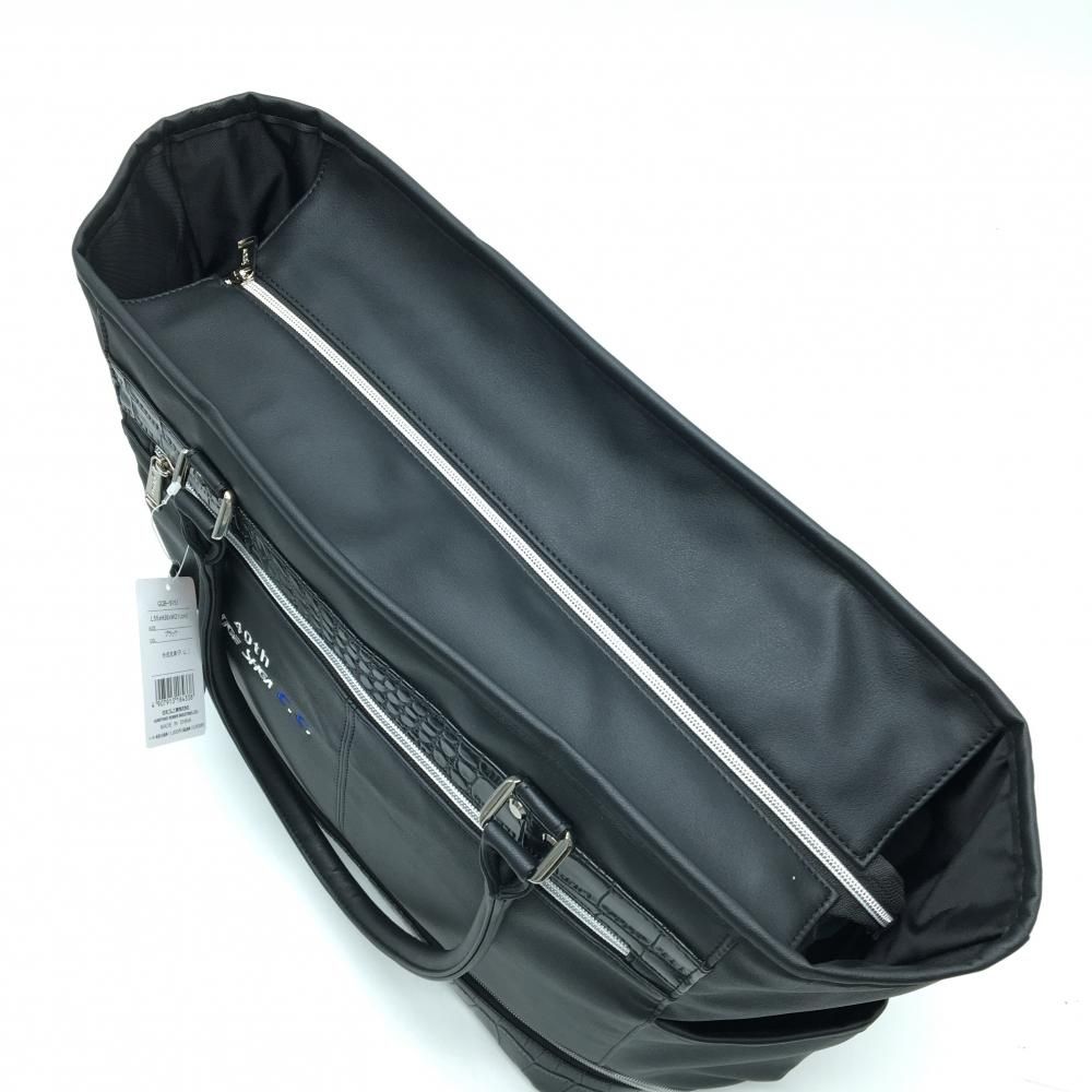 新品】スリクソン ボストンバッグ 黒 シューズ収納可 ロゴ型押し