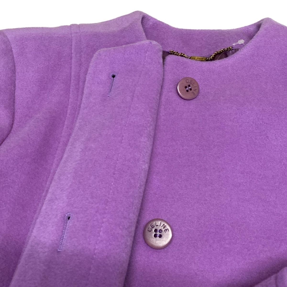 CELINE(セリーヌ) コート サイズ38 M レディース美品 - パープル 長袖