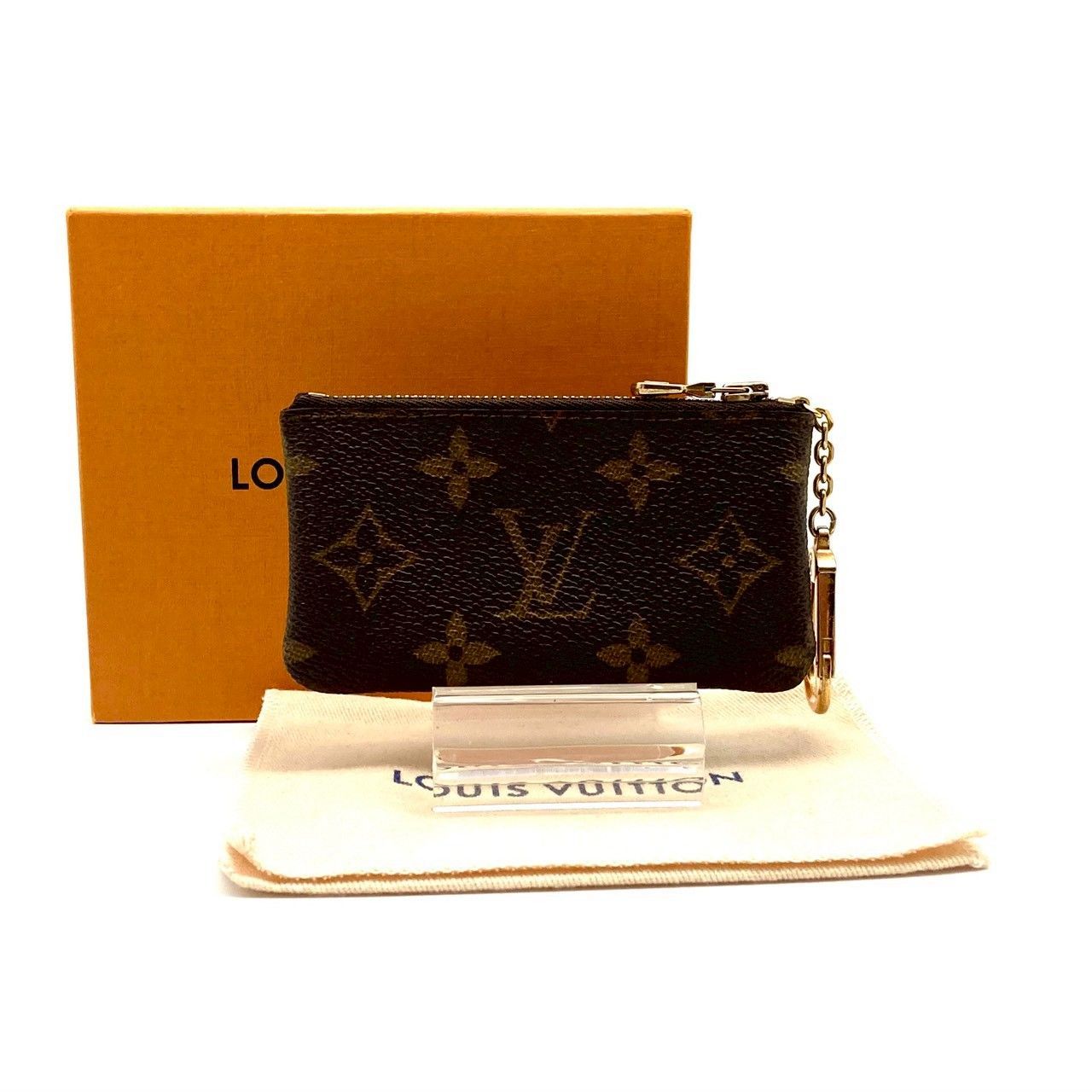 ルイヴィトン　モノグラム　ポシェットクレ　ケース　ブラウン LOUIS VUITTON ルイ ヴィトン モノグラム ポシェット6クレ ラウンド