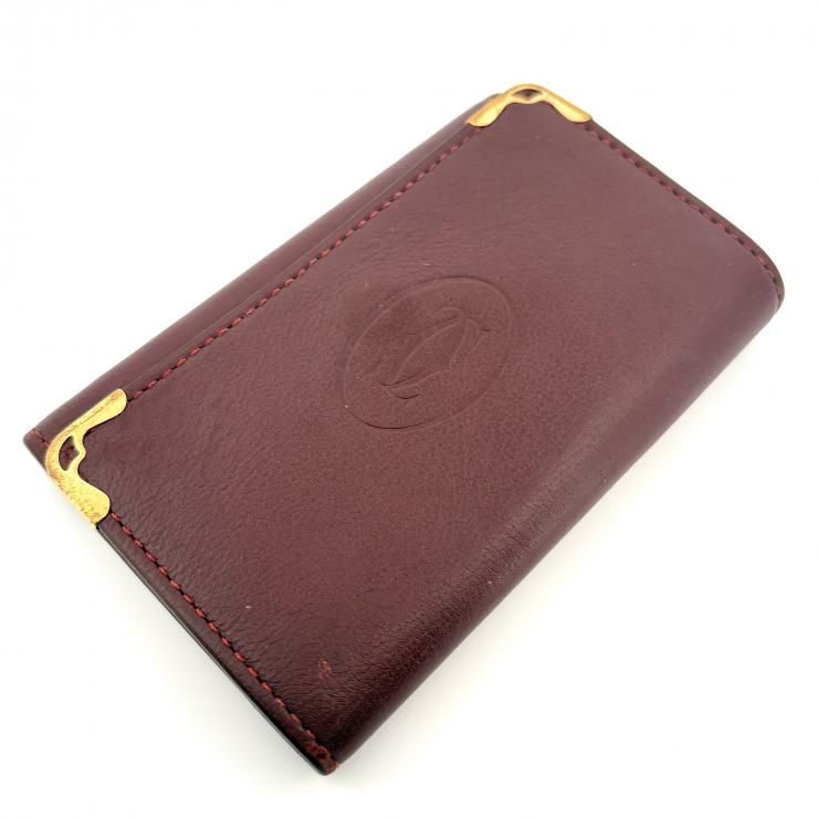 Cartier マスト ドゥ カルティエ 6連キーケース カーフ ボルドー