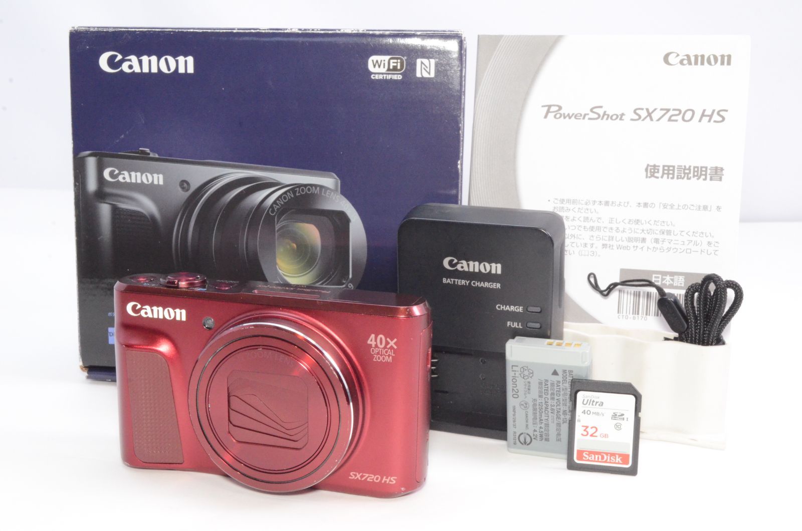 元箱付】Canon キャノン｜PowerShot SX720 HS（レッド）｜光学40倍