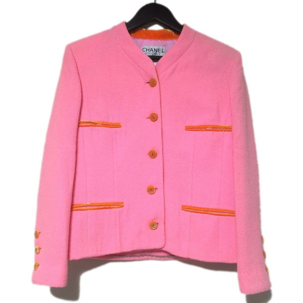 【未使用】CHANEL 96A ココボタン ヴィンテージ ウール セットアップ 未使用】CHANEL 96A ココボタン ヴィンテージ ウール セットアップ