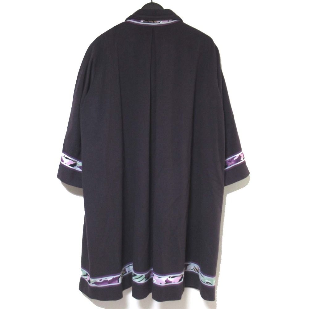 美品 LEONARD レオナール 花柄切り替え ピュアカシミヤ100％ シングル