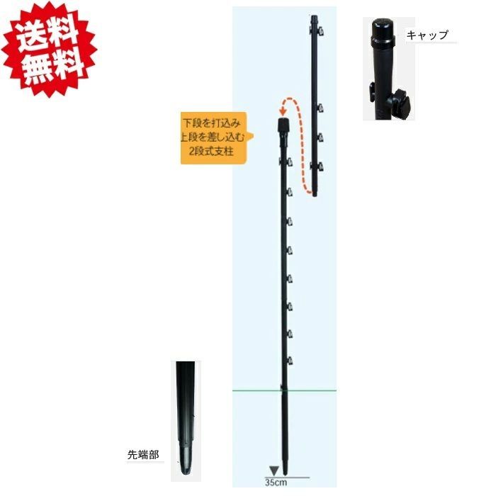 電気柵　支柱　タイガー　FRP185 20本セット Amazon | [20本入] タイガー ガイシ付FRP支柱 FRP185 (TBS-PF20185