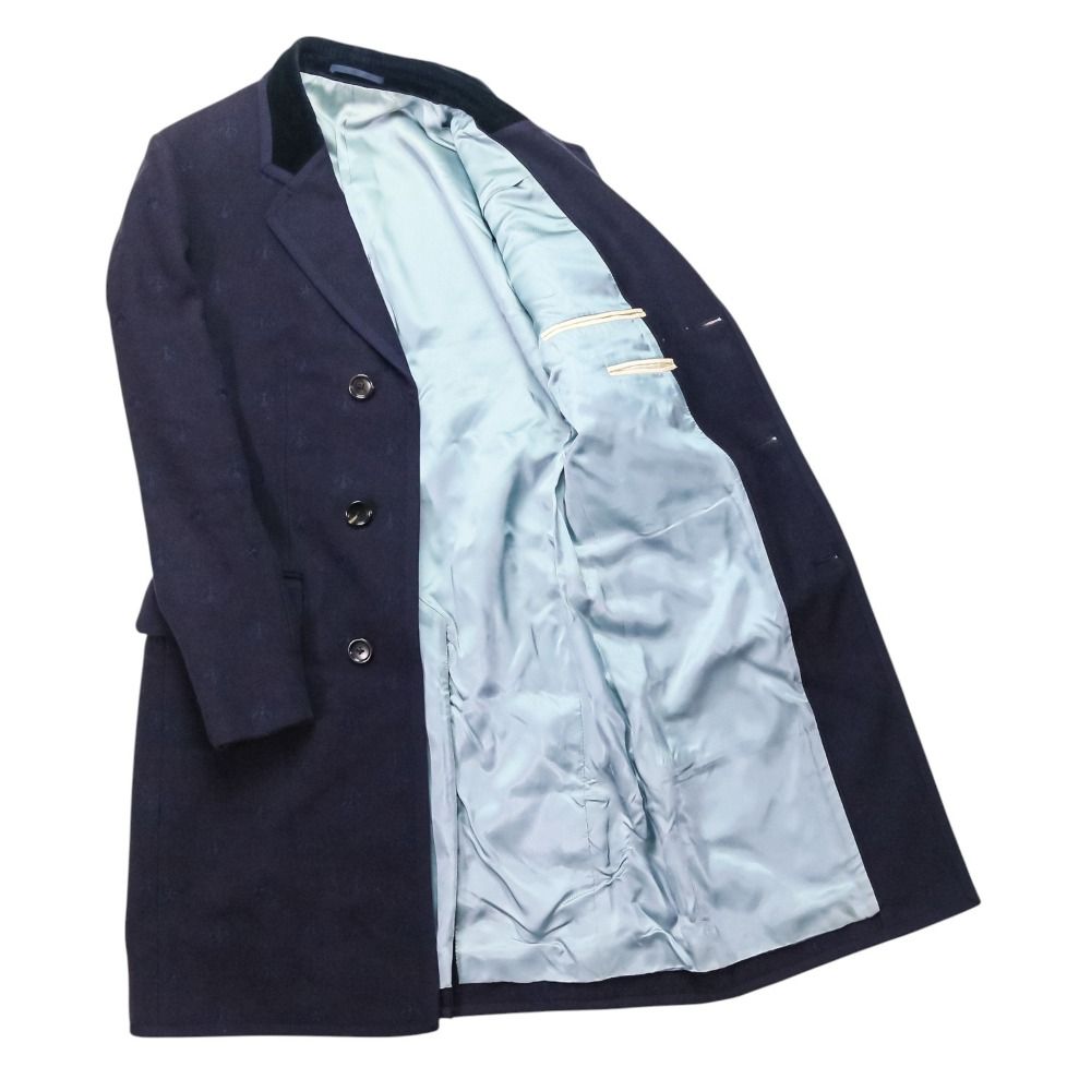 良品 GUCCI グッチ BEE刺繍 ウール オーバーコート チェスターコート