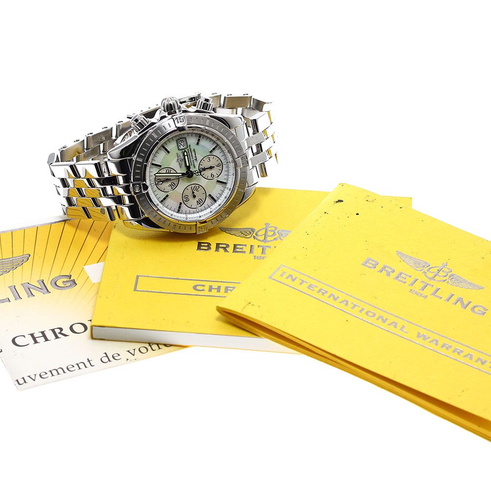  ブライトリング BREITLING A13356 クロノマット エボリューション デイト ホワイトシェルダイアル 自動巻き メンズ 保証書付き_923153 パーカー 自動巻き時計 腕時計(アナログ)
