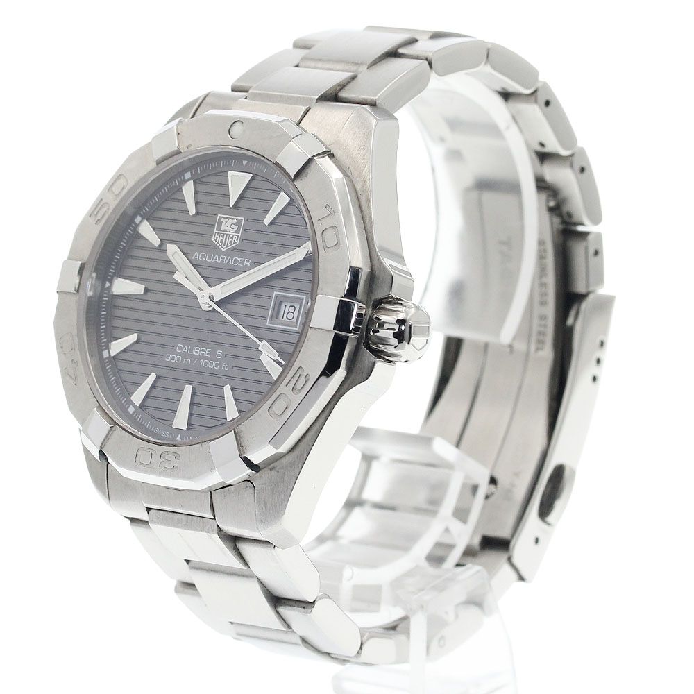  タグホイヤー TAG HEUER WAY2113 0 アクアレーサー キャリバー5 デイト 自動巻き メンズ 箱 保証書付き_931889 コーチジャケット 自動巻き時計 腕時計(アナログ)