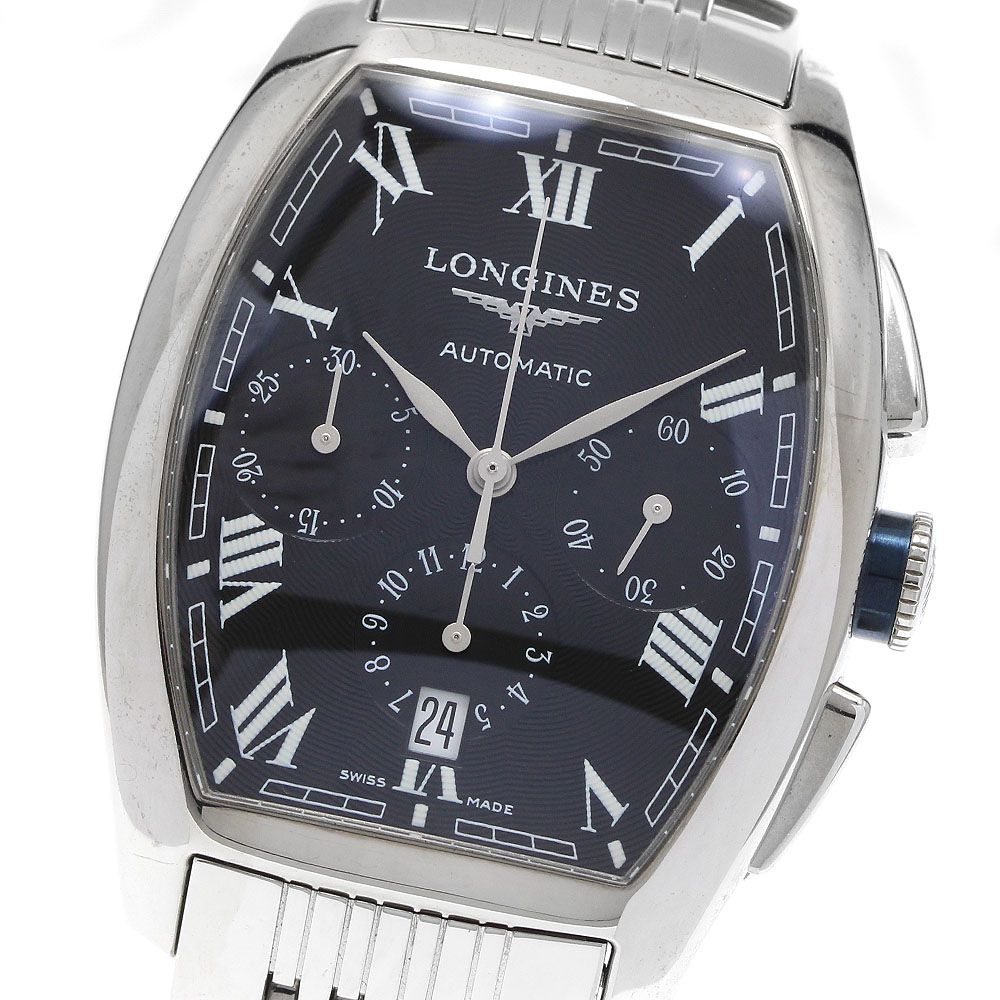 ロンジン LONGINES L2 643 4 エヴィデンツァ クロノグラフ デイト 自動巻き メンズ 保証書付き_935366