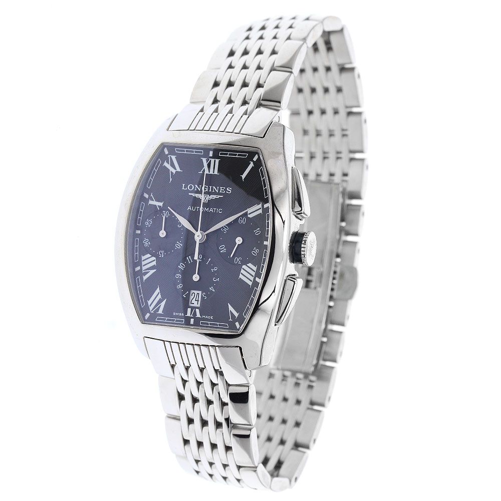  ロンジン LONGINES L2 643 4 エヴィデンツァ クロノグラフ デイト 自動巻き メンズ 保証書付き_935366 上下セット 自動巻き時計 腕時計(アナログ)