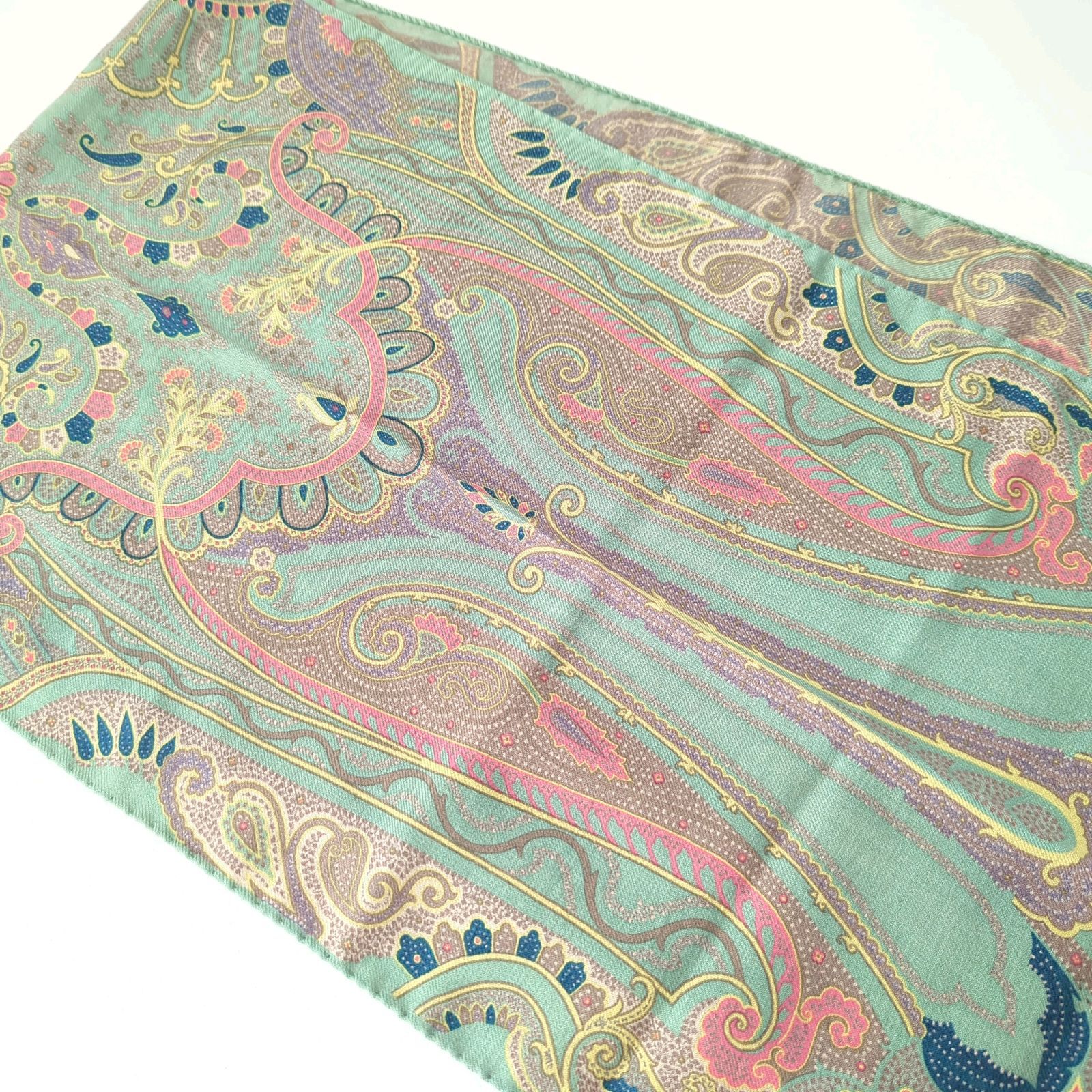 【週末限定お値下げ】Etro ペイズリースカーフ ストール AB エトロ ETRO スカーフ ストール ペイズリー シルク ウール 混