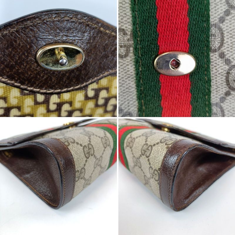 GUCCI グッチ クラッチバッグ セカンドバッグ PVC レザー GGスプリーム