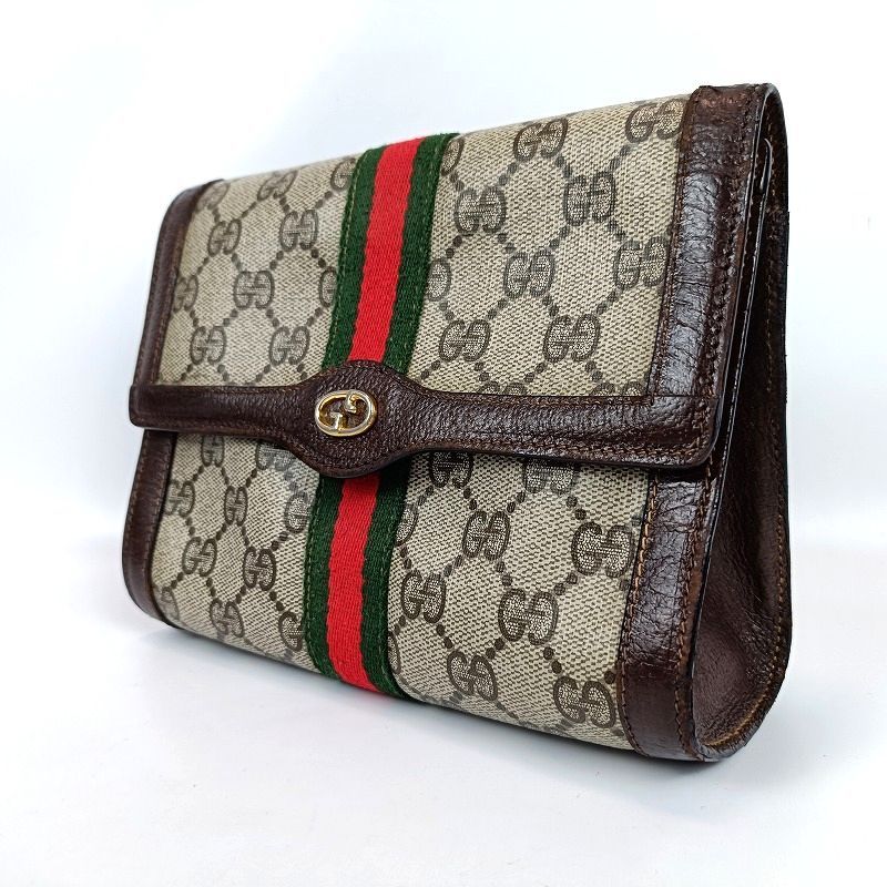 GUCCI グッチ クラッチバッグ セカンドバッグ PVC レザー GGスプリーム