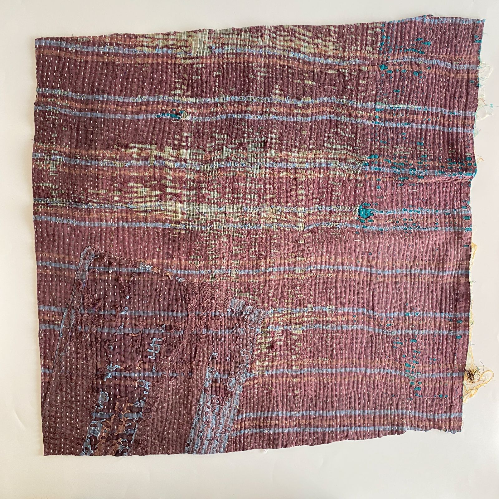 3589 ラリーキルト カンタキルト オールドファブリック ハギレ インド