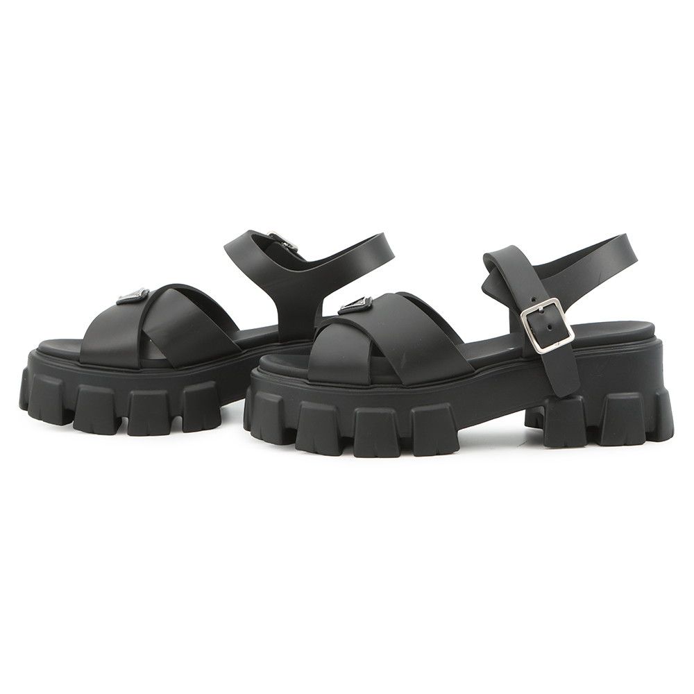 プラダ サンダル モノリス ラバー レディースサイズ38 1X382N PRADA 靴