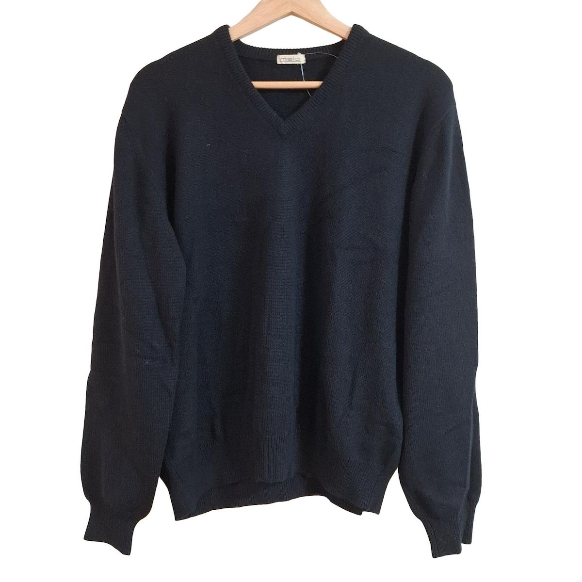マーロ 美品△MALO マーロ カシミヤ100％ Vネック 長袖 ニット