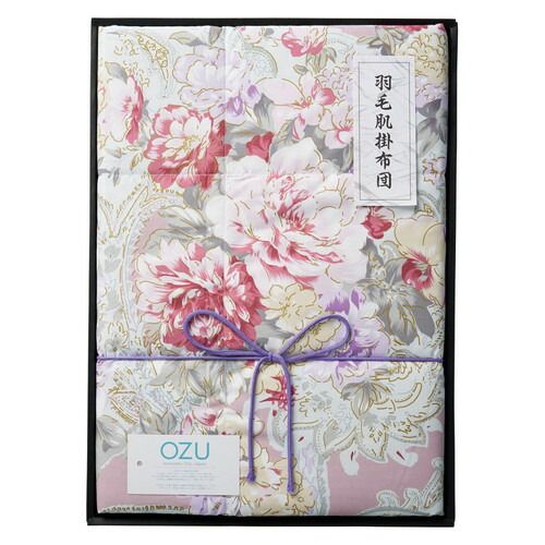 お取り寄せギフト26 R OZU 羽毛肌掛けふとん ピンク OZF 121 A 3