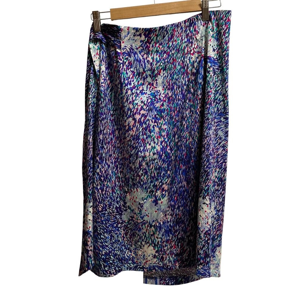 新品同様 LEONARD レオナール パリ マルチカラープリント シルクシャツ  