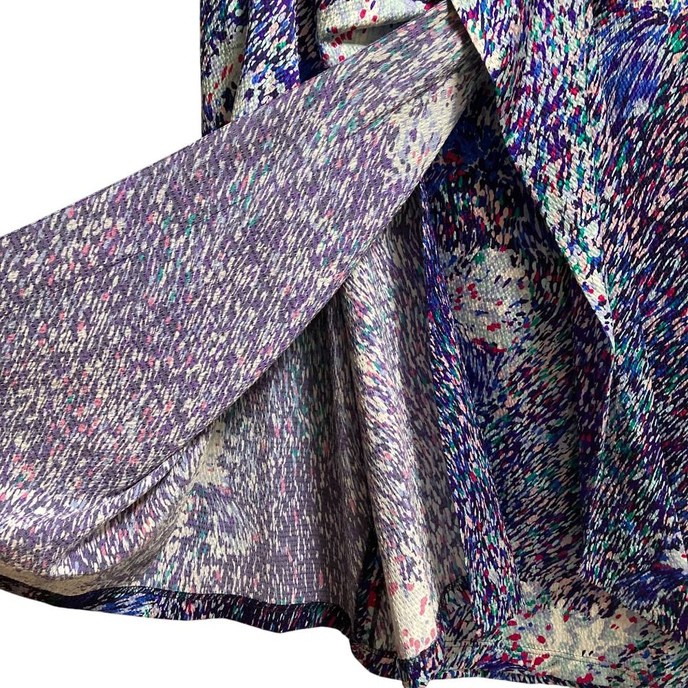 新品同様 LEONARD レオナール パリ マルチカラープリント シルクシャツ  