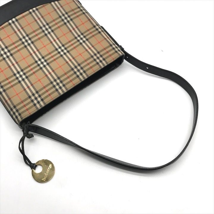 ◇Z9467 BURBERRY バーバリー ノバチェック キャンバス レザー