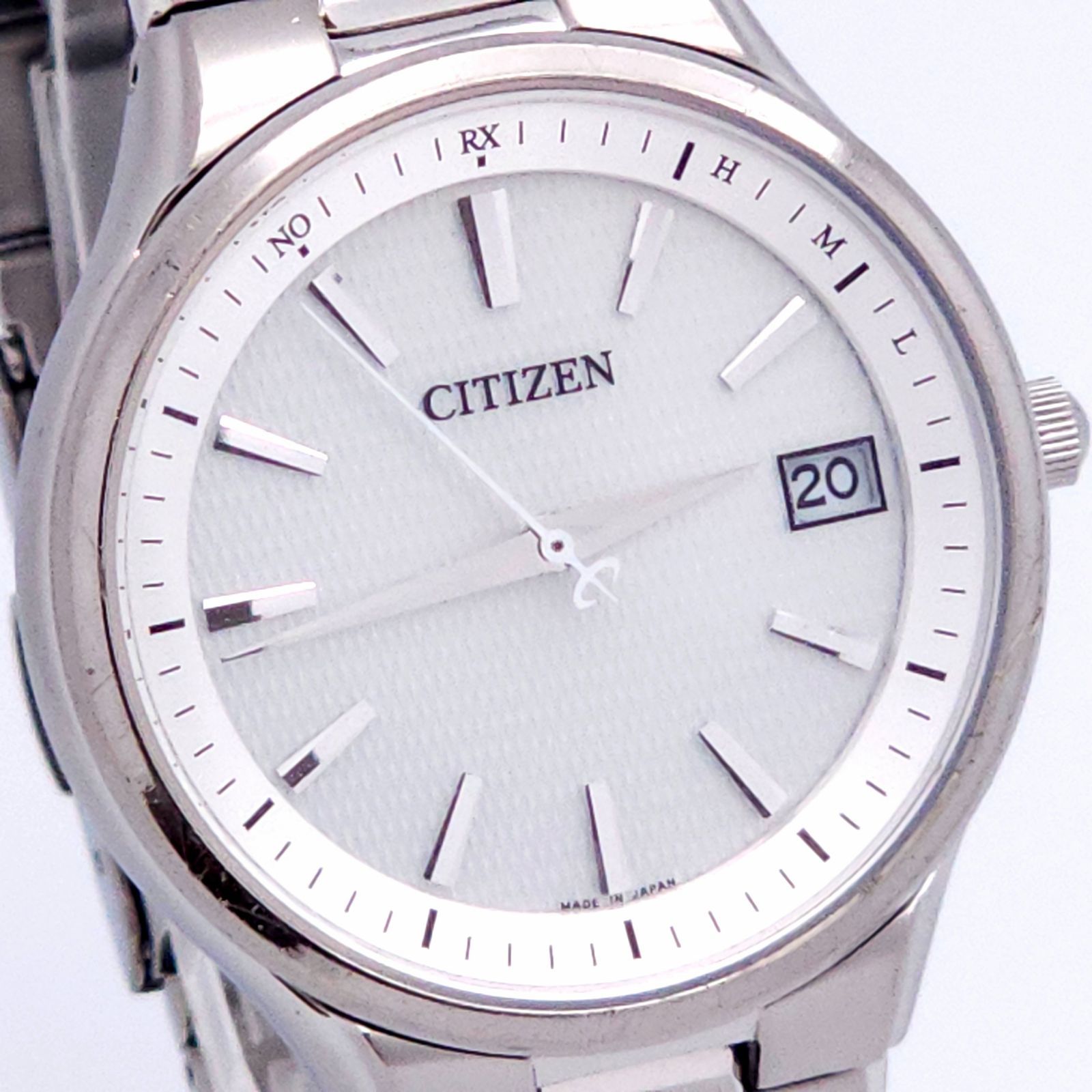 CITIZEN シチズン H110-T018360 ソーラー電波 動作品 チタニウム