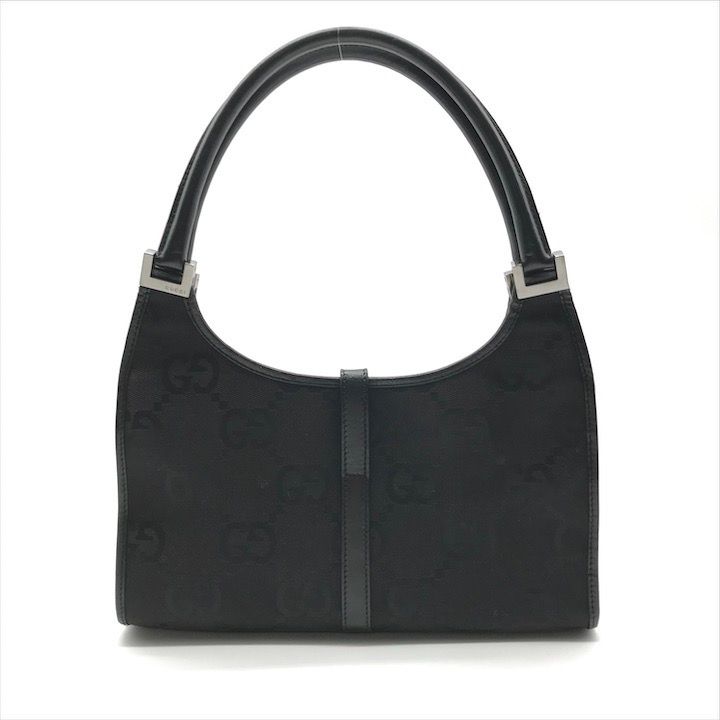 良品 GUCCI グッチ GGキャンバス ジャッキー ミニ ハンド バッグ ワン