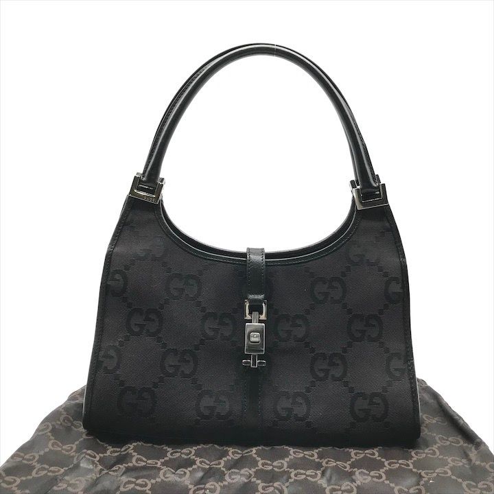 良品 GUCCI グッチ GGキャンバス ジャッキー ミニ ハンド バッグ ワン