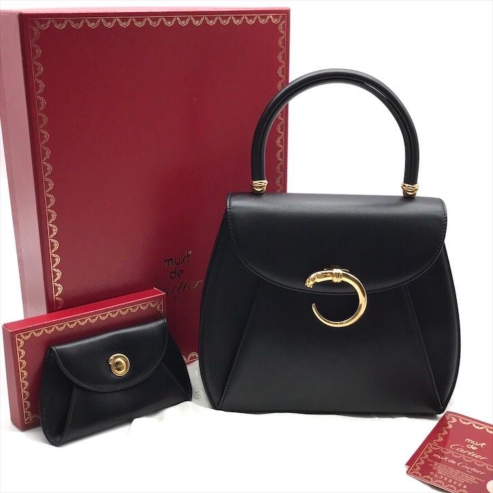 Cartier カルティエ パンテール カーフ レザー 本革 トート バッグ 