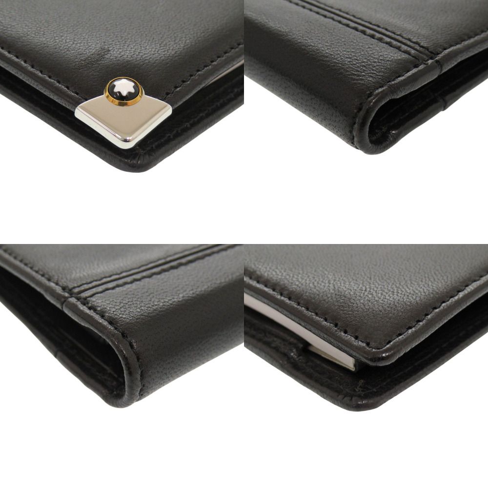 新品同様 モンブラン メモ帳 カバー レザー ブラック 手帳カバー 黒